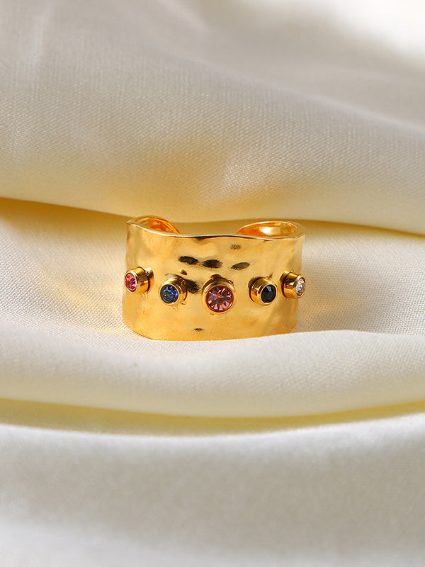 Bague réglable à strass