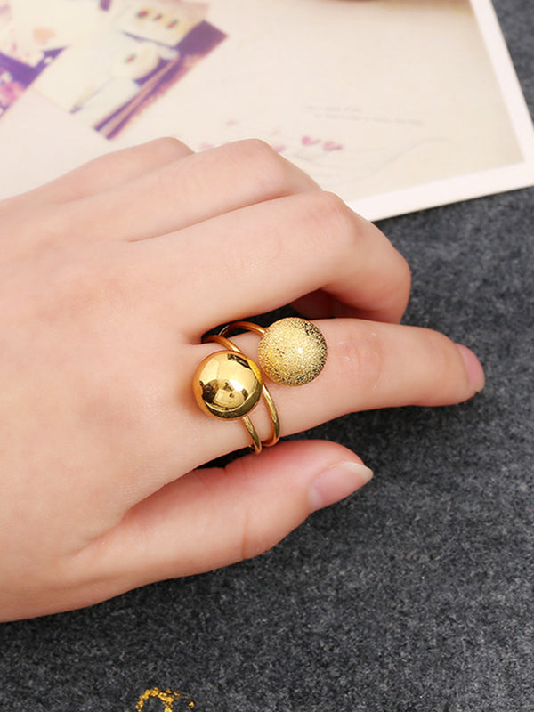 Bague décontractée réglable géométrique