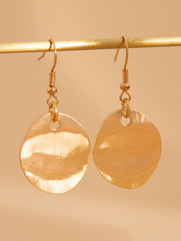 Boucles d'oreilles pendantes géométriques normcore, à chaîne