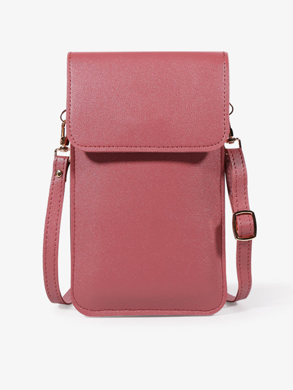 Sac à bandoulière en PU simple de couleur unie