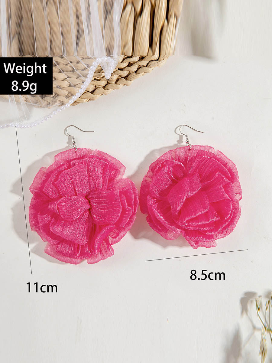 Boucles d'oreilles pendantes en forme de fleur