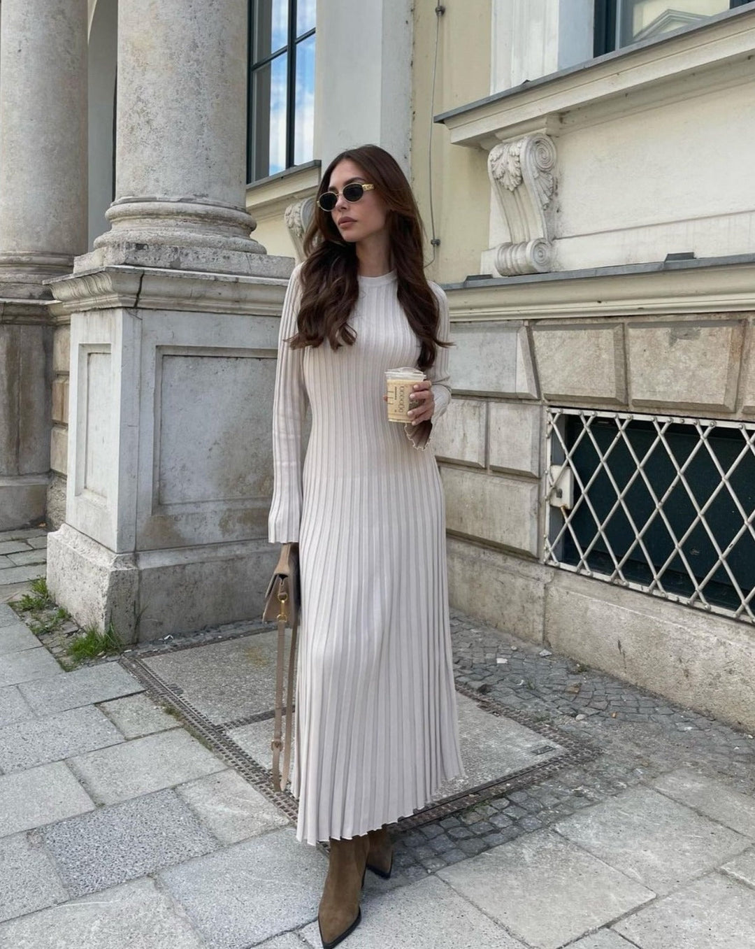 Eliana - Robe tricotée longue et élégante