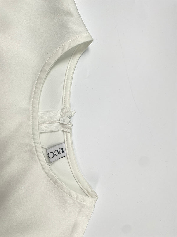 Robe longue ample à manches longues, à taille élastique, à imprimé floral, à col rond