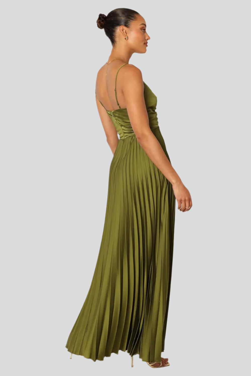 Elise – Robe midi plissée pour occasions élégantes