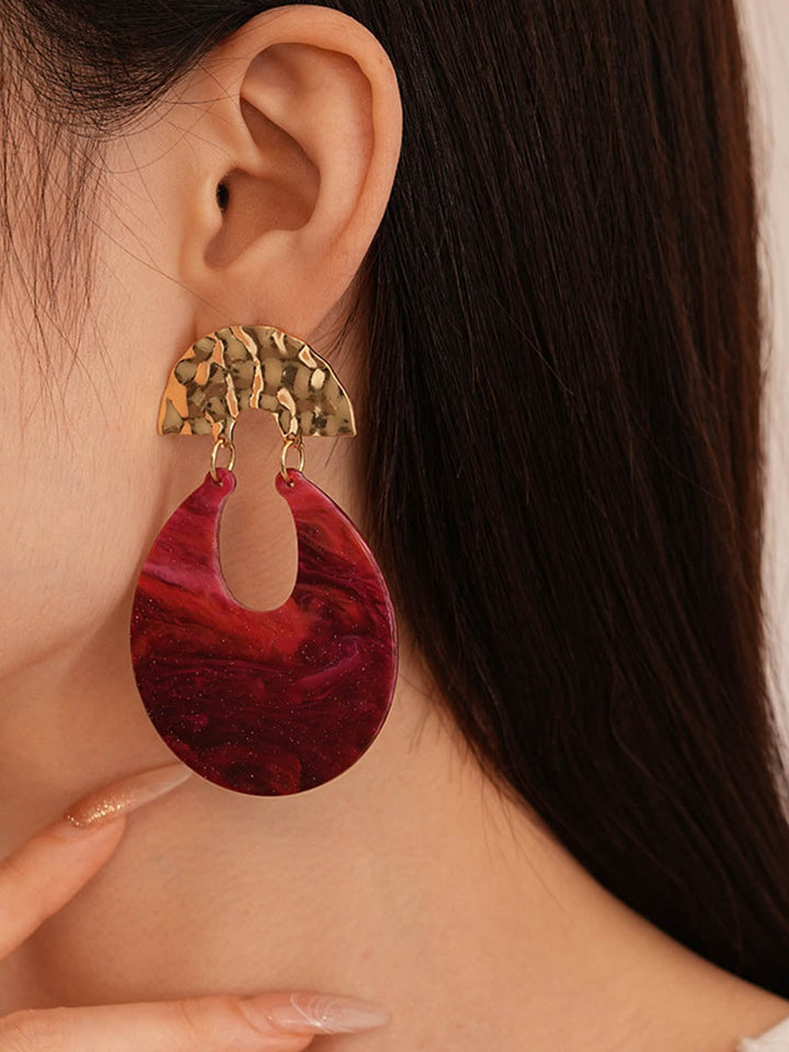 Boucles d'oreilles pendantes géométriques