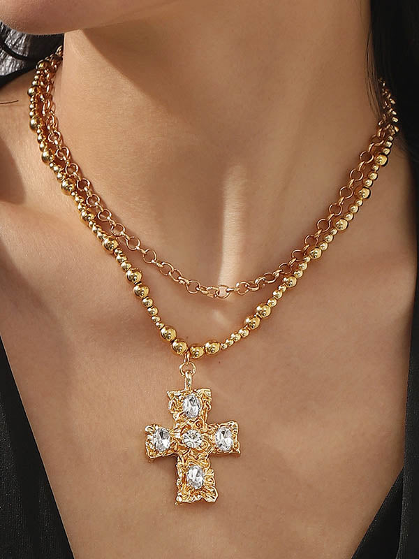 Collier géométrique superposé