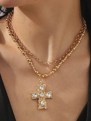 Collier géométrique superposé