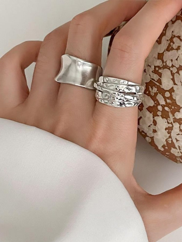 Bague géométrique couleur unie
