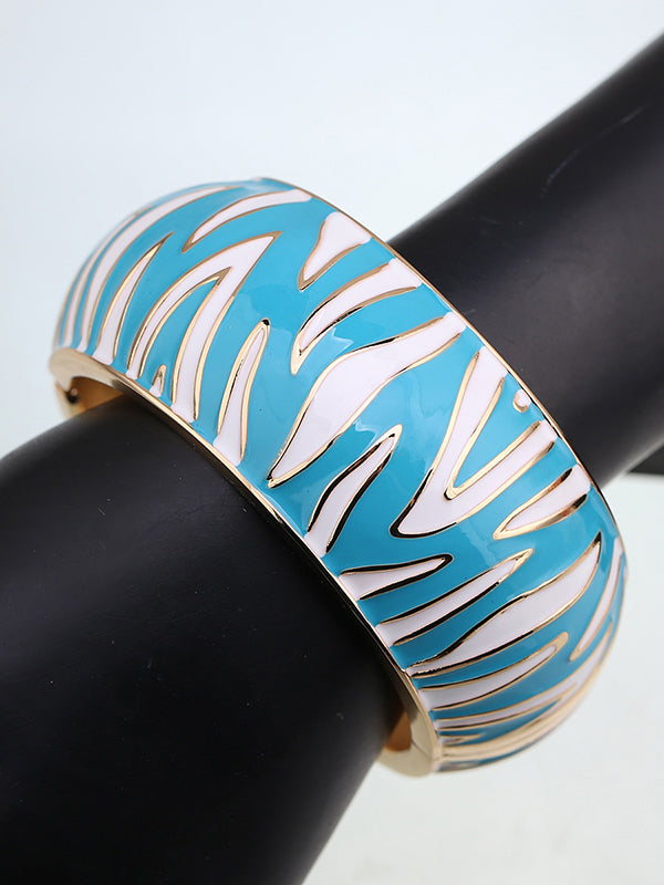 Accessoires pour bracelets géométriques à rayures zébrées