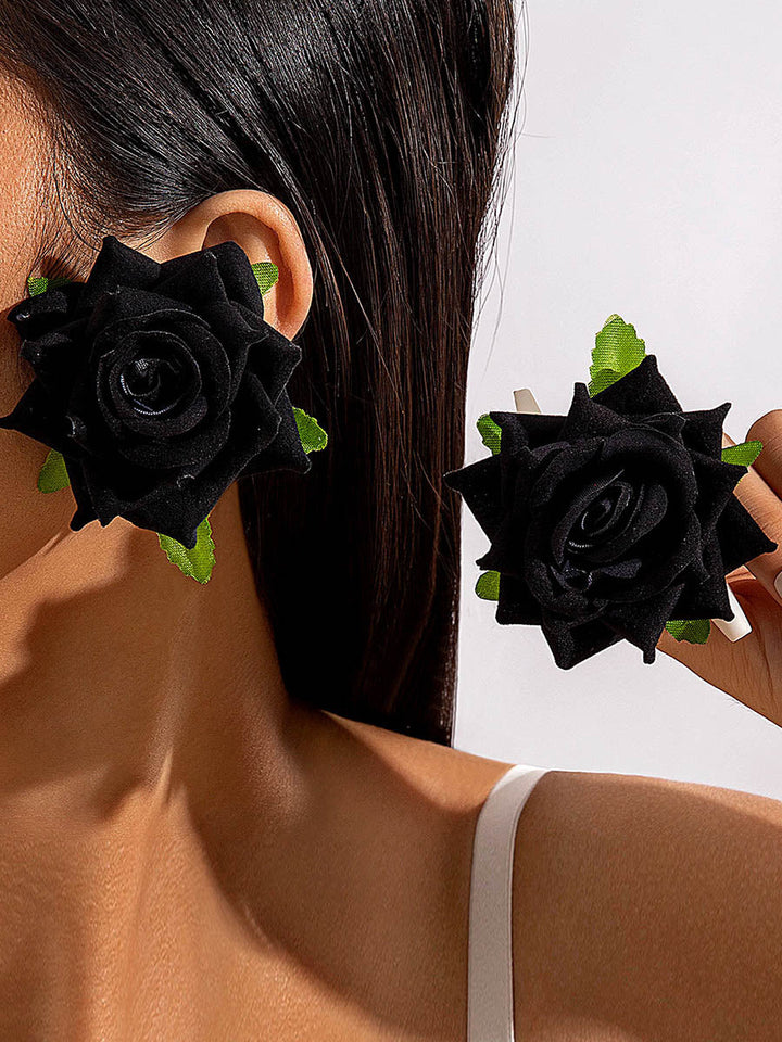 Boucles d'oreilles pendantes en forme de fleur