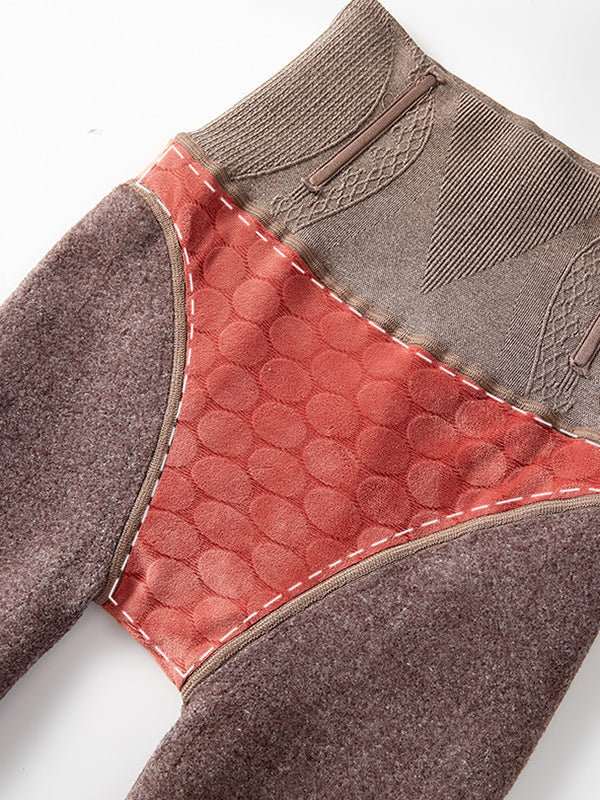 Pantalon thermique décontracté en velours à jambes fines, garde au chaud, couleur unie