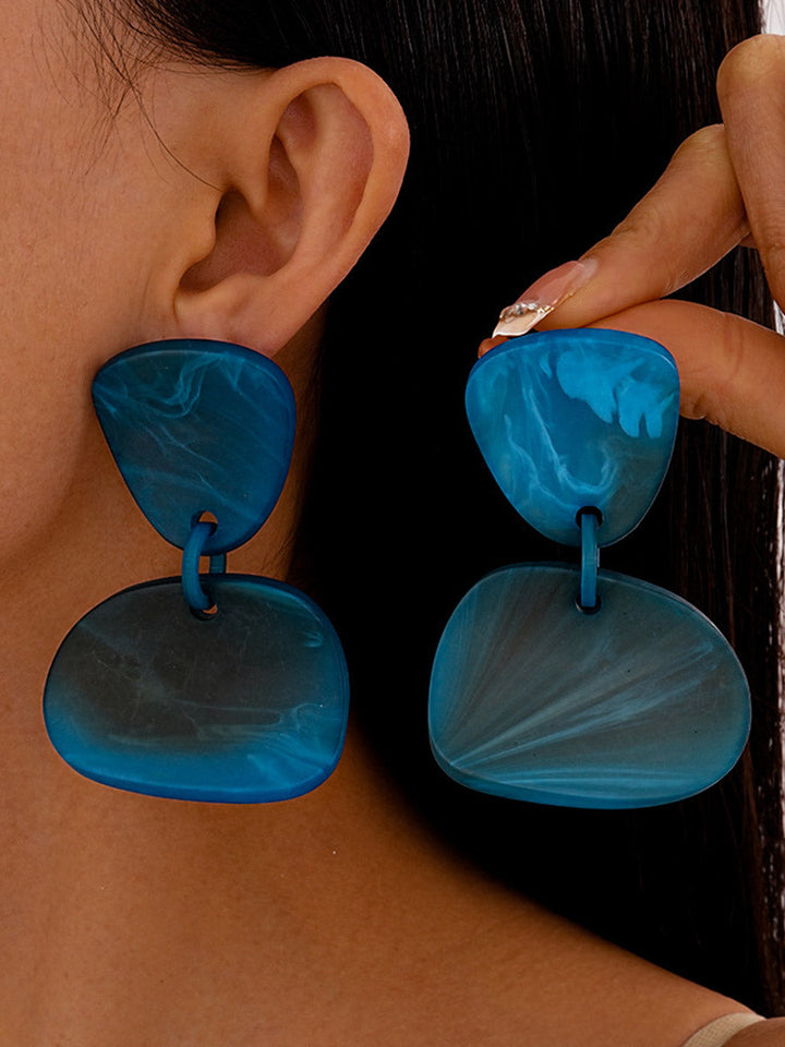 Accessoires de boucles d'oreilles géométriques à coupe irrégulière