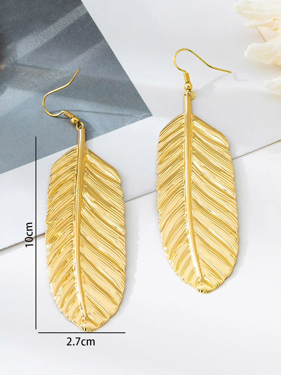 Boucles d'oreilles en forme de feuilles