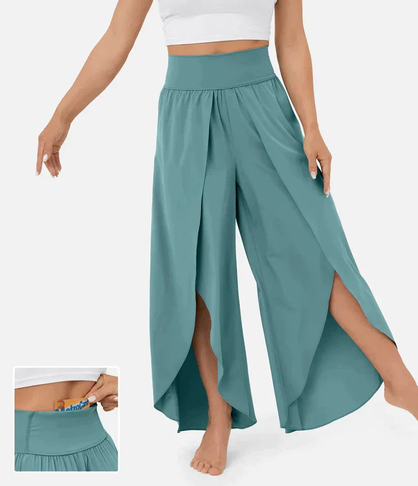 SummerBreeze - Pantalon Palazzo Taille Haute