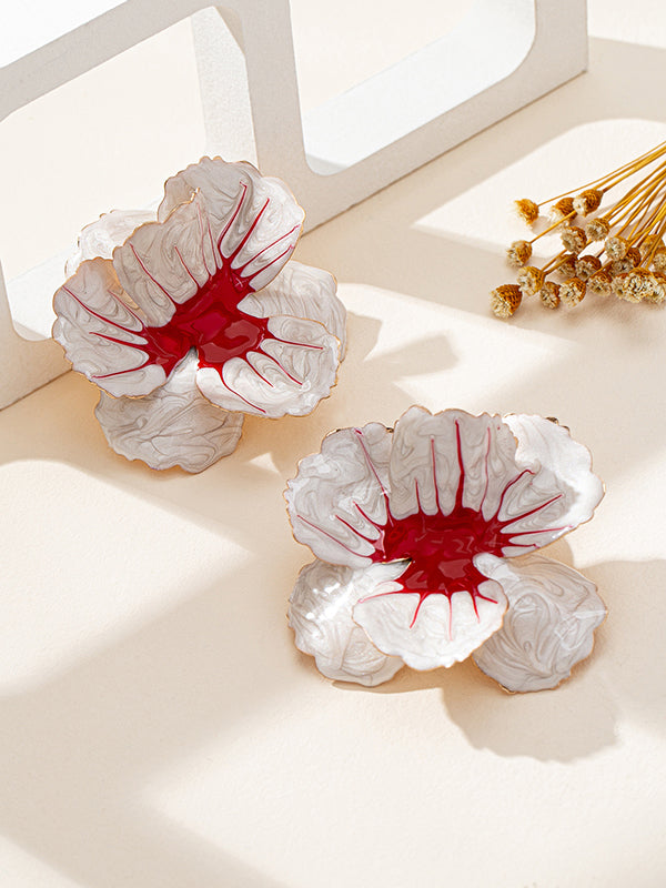 Boucles d'oreilles géométriques en forme de fleur