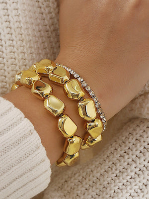Bracelet géométrique normcore, à strass