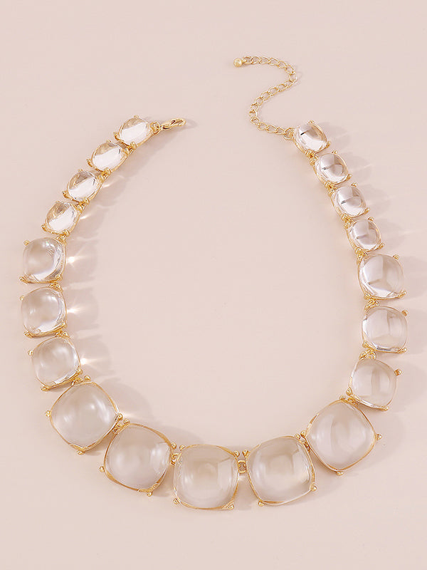 Collier géométrique délicat