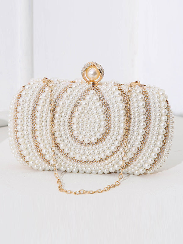 Sac à main géométrique à chaîne, à strass