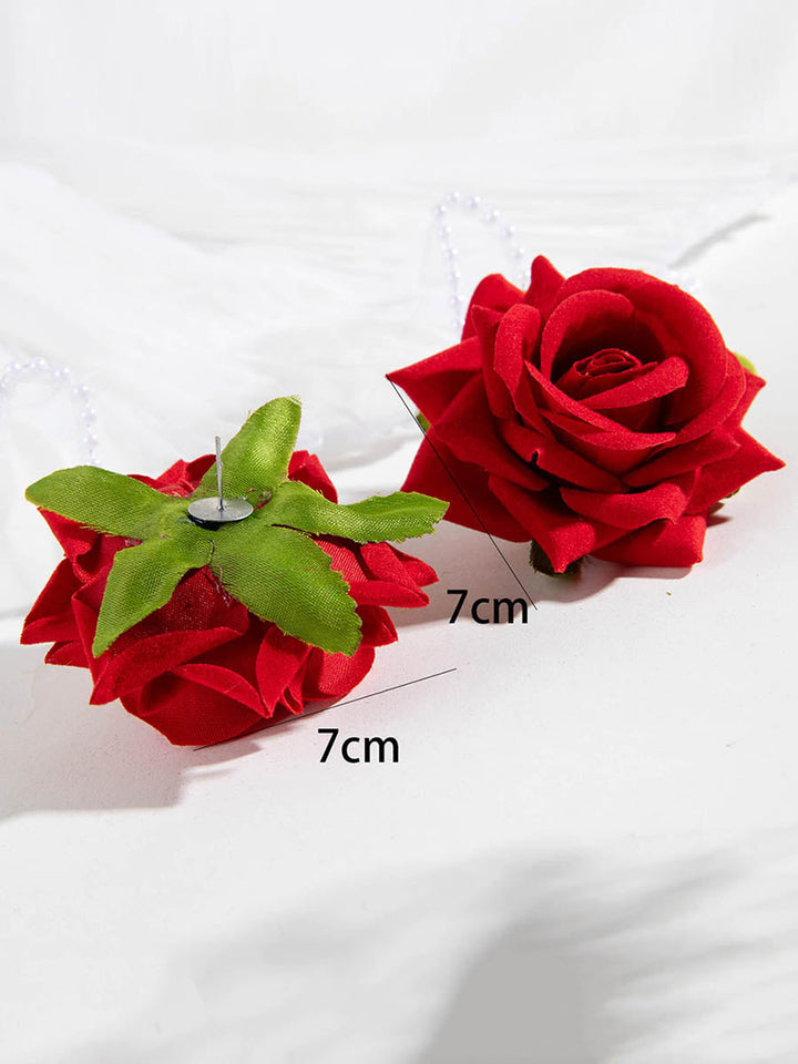 Boucles d'oreilles pendantes en forme de fleur