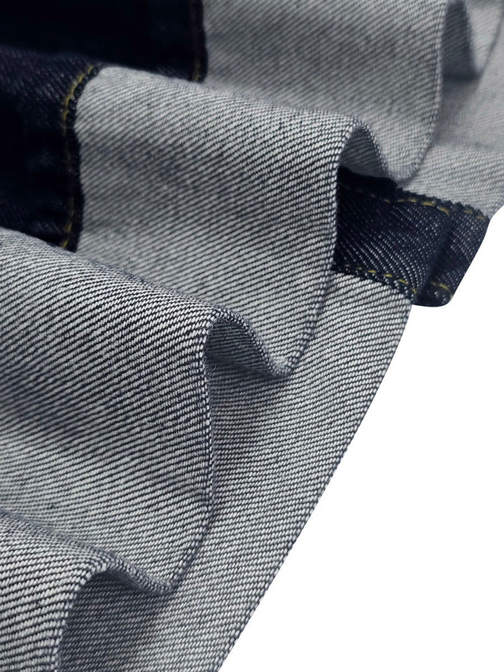 Gilet sans manches ample boutonné plissé à empiècements, à col revers