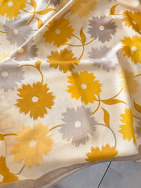Écharpe vintage, à imprimé floral