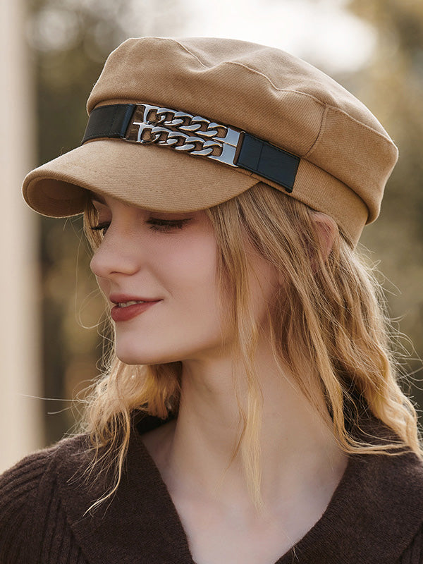 Béret rétro artistique à chaîne