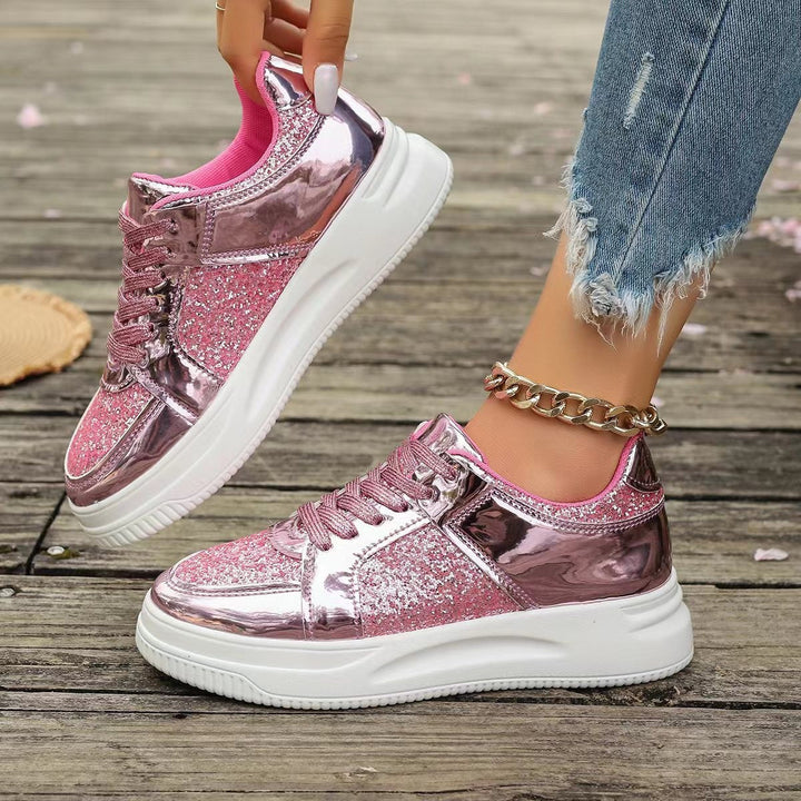 GlamStep™ – Baskets élégantes pour femmes avec des paillettes scintillantes