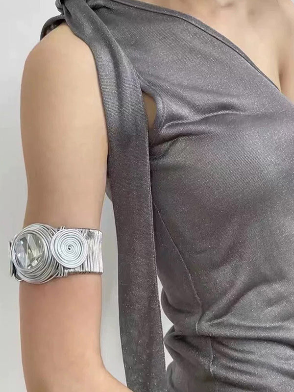 Bracelet géométrique plissé