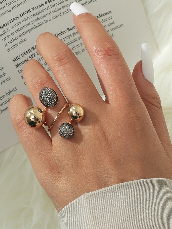 Bague élégante réglable géométrique