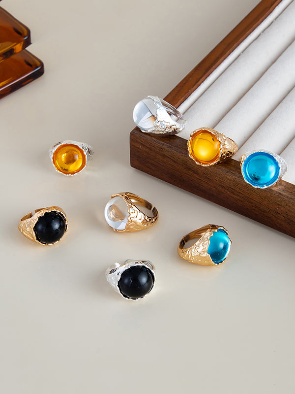 Bague géométrique à strass