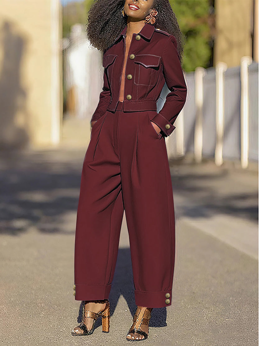 Veste à manches longues, à empiècements, à col revers