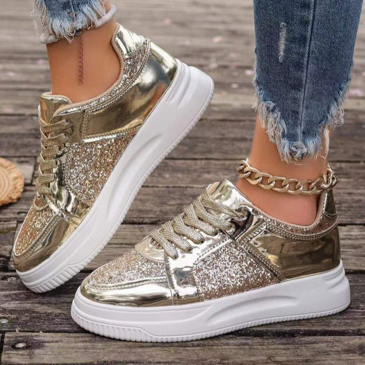 GlamStep™ – Baskets élégantes pour femmes avec des paillettes scintillantes
