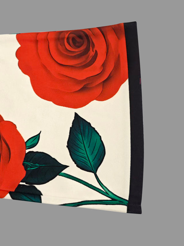 Pantalon ample décontracté à jambes larges, à imprimé floral