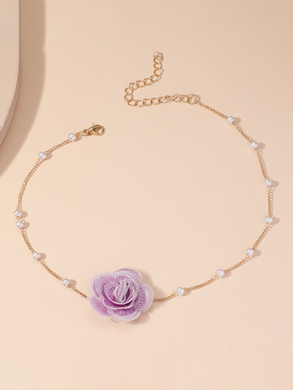 Collier à fleurs en 3D