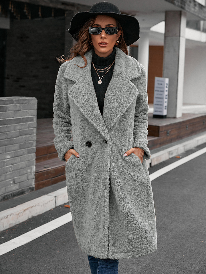 Manteau d'hiver en polaire luxueux, chaud et stylé pour femmes