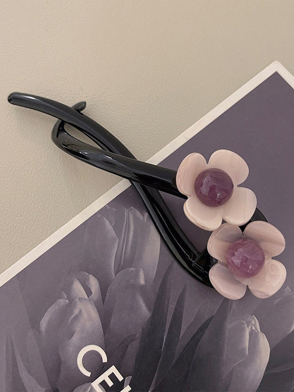 Pinces à cheveux géométriques en forme de fleur