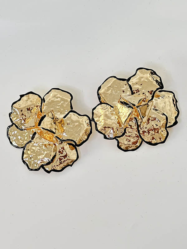 Boucles d'oreilles géométriques en forme de fleur