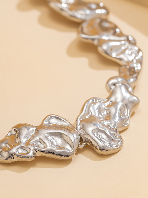 Collier géométrique délicat couleur unie