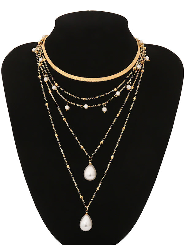 Collier géométrique vintage, tendance, à chaîne