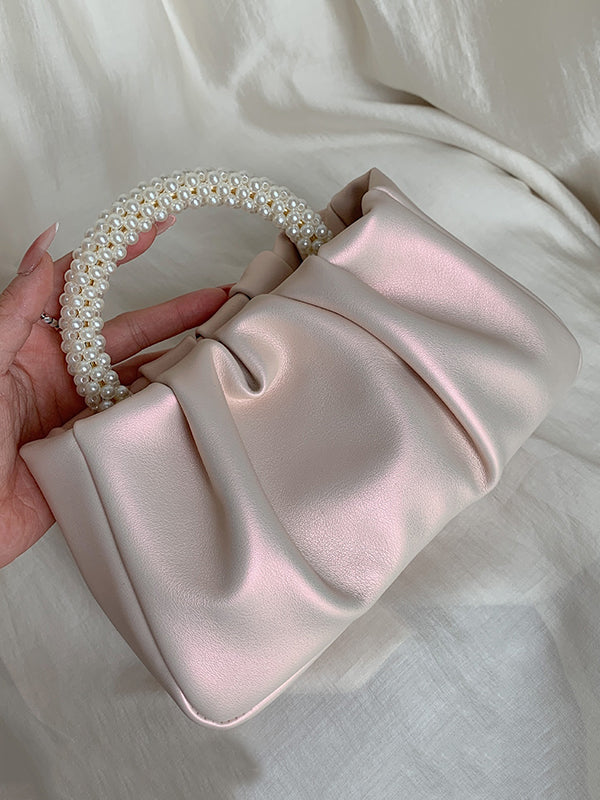 Sac à main perlé à empiècements