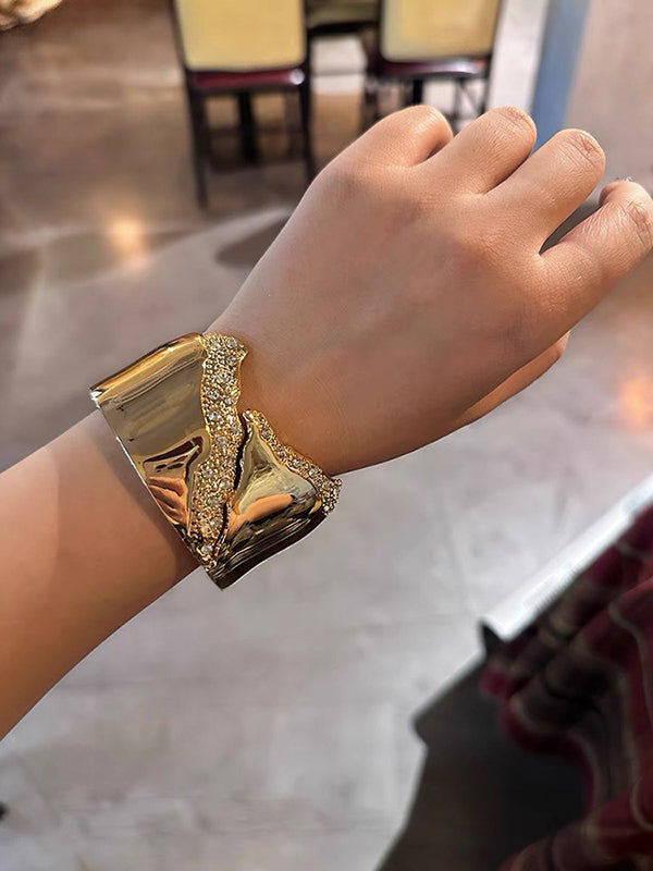 Bracelet géométrique normcore, à strass