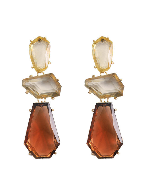 Boucles d'oreilles pendantes géométriques