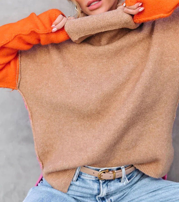 Pull à col roulé pour femmes en coloris bloc | Confortable
