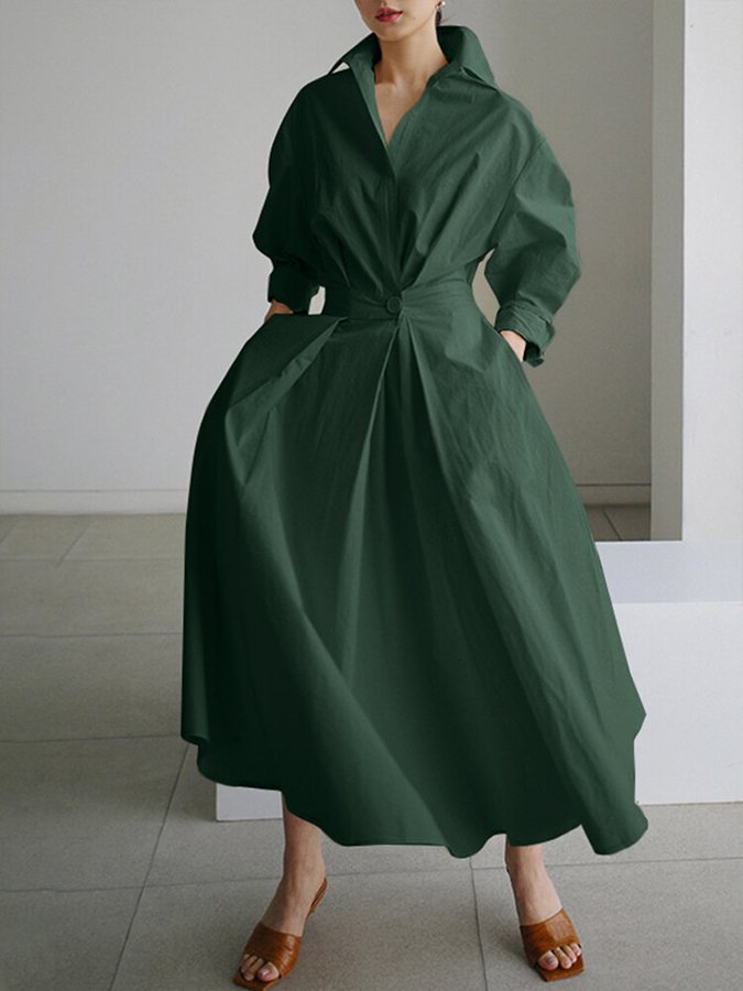 Henley | Robe Maxi Drapée