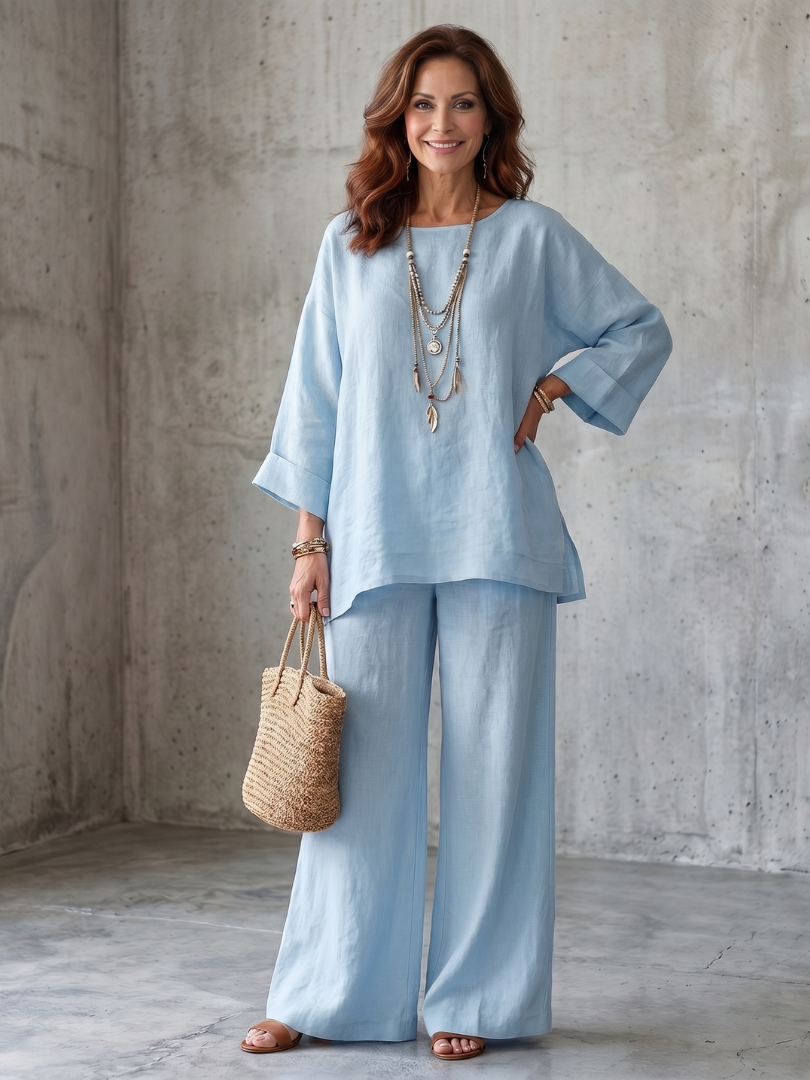 Prue | Tunika oversize avec ensemble de pantalons larges