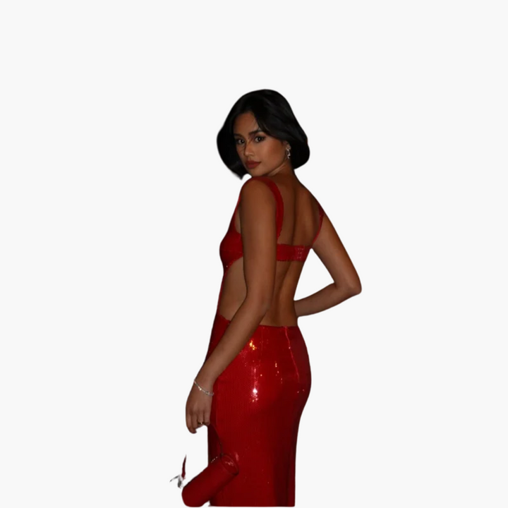 Robe de soirée pour femmes - Robe en sequins glamour