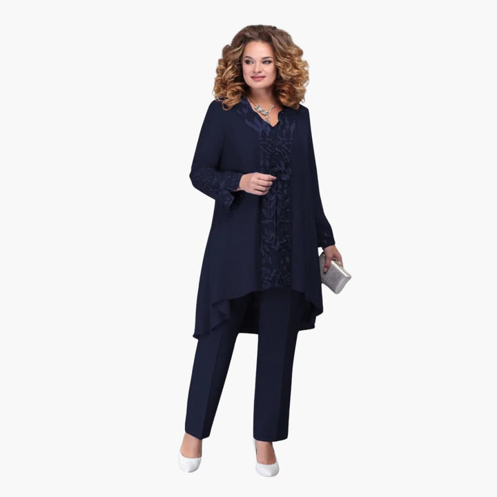 Ensemble 3 pièces brodé pour femmes