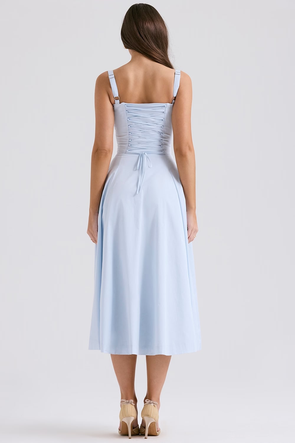 AURORA - Robe midi avec lacets