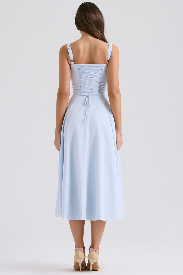 AURORA - Robe midi avec lacets