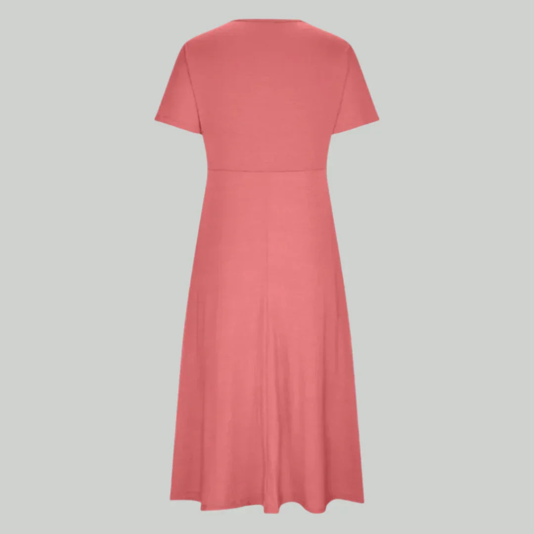 VIOLA - ROBE MIDI AVEC ENCOLURE CROISÉE